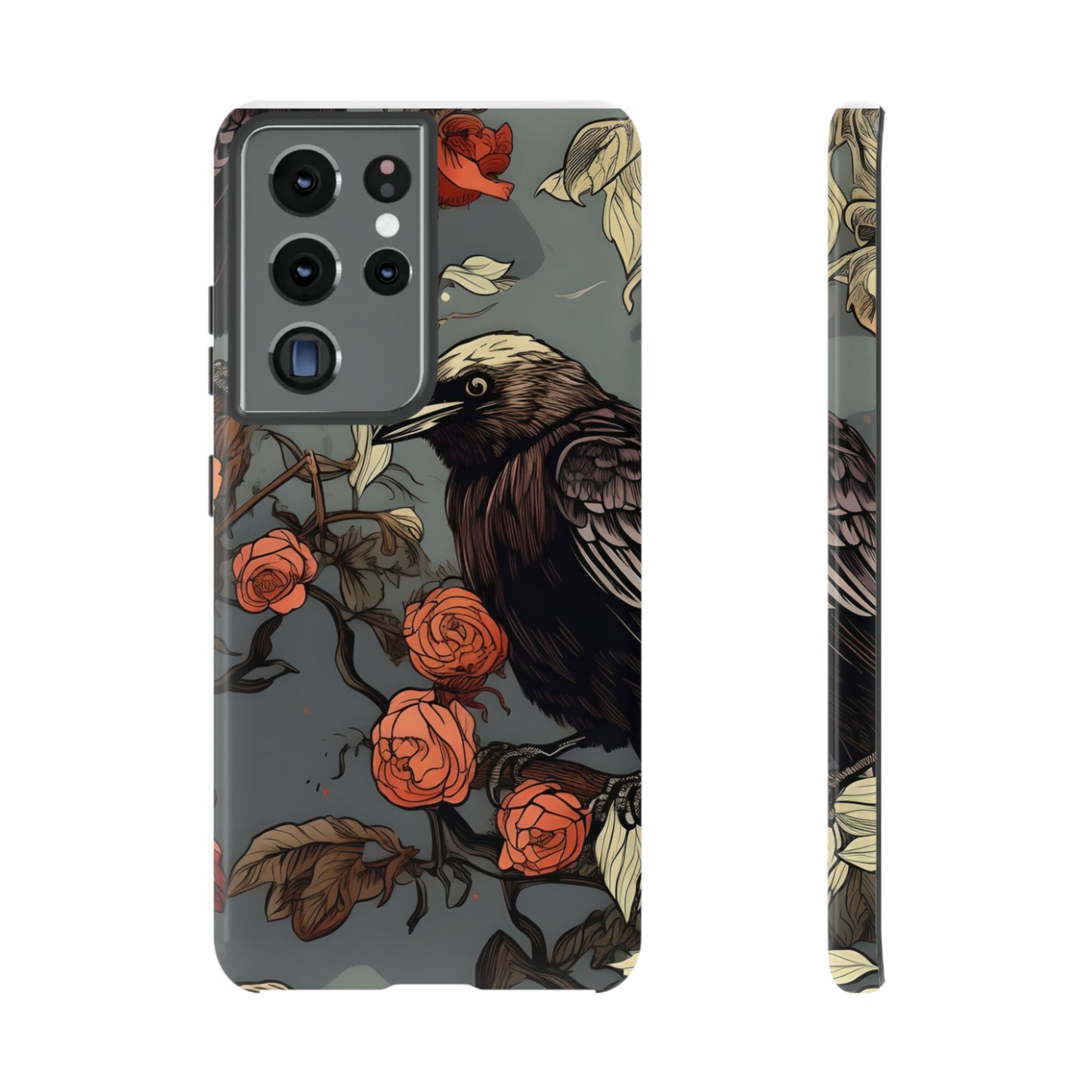 Raven's Floral Reverie Protective Phone Tough Cases