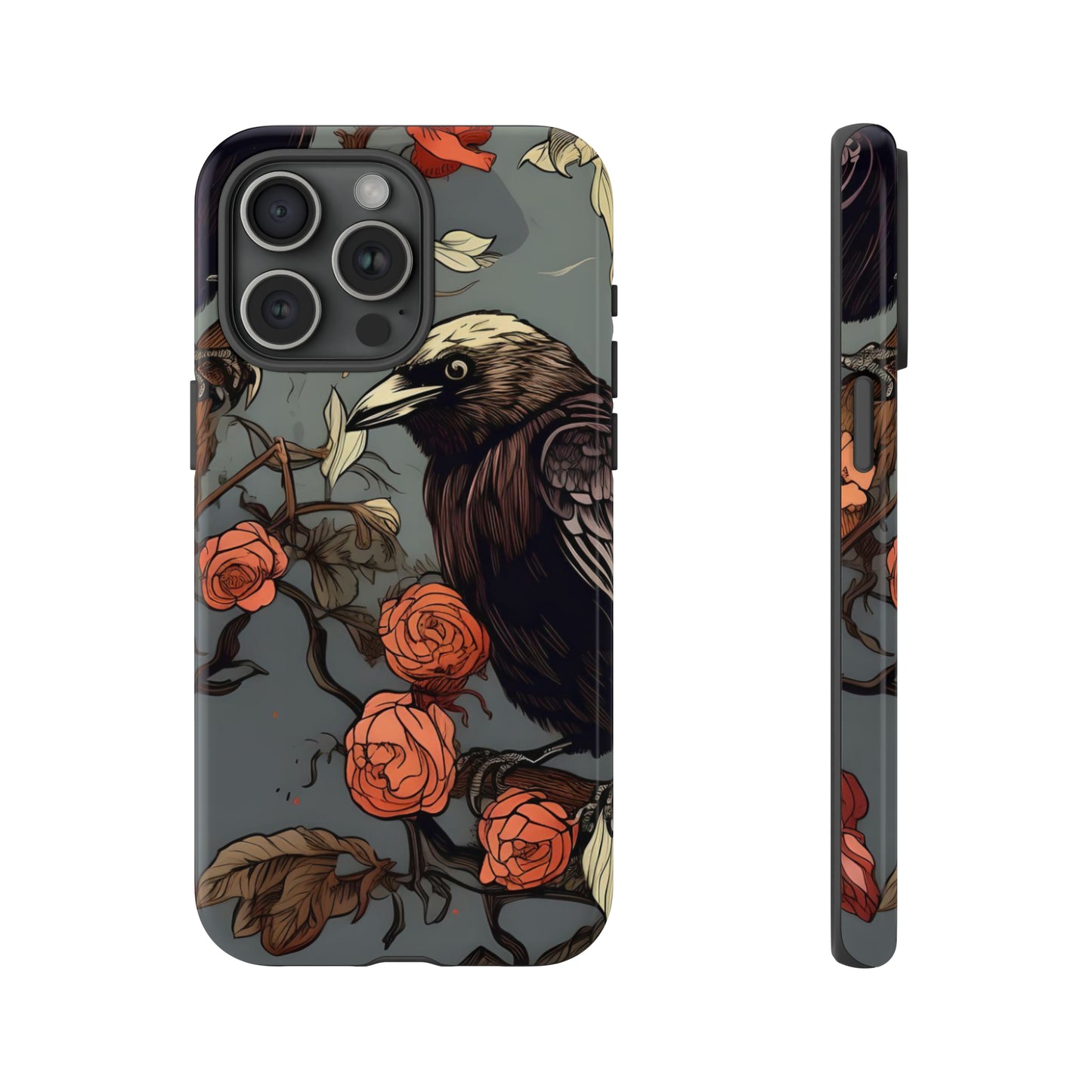 Raven's Floral Reverie Protective Phone Tough Cases