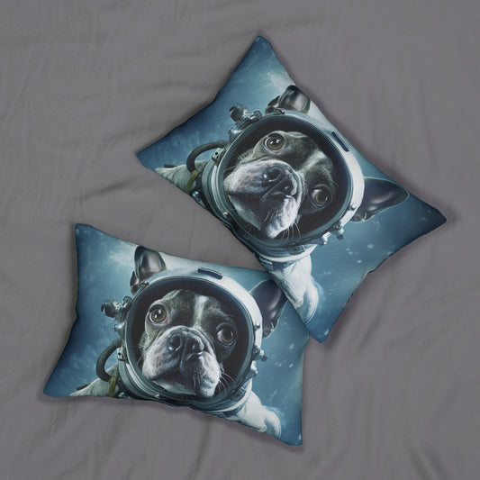 Pug in Space Decorative Lumber Pillow with Removeable Case