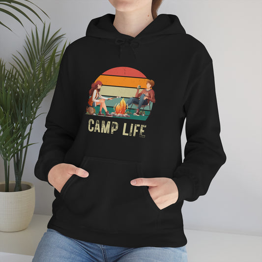 Camp Life - Sunset and S'mores Unisex Heavy Blend™ Hooded Sweatshirt