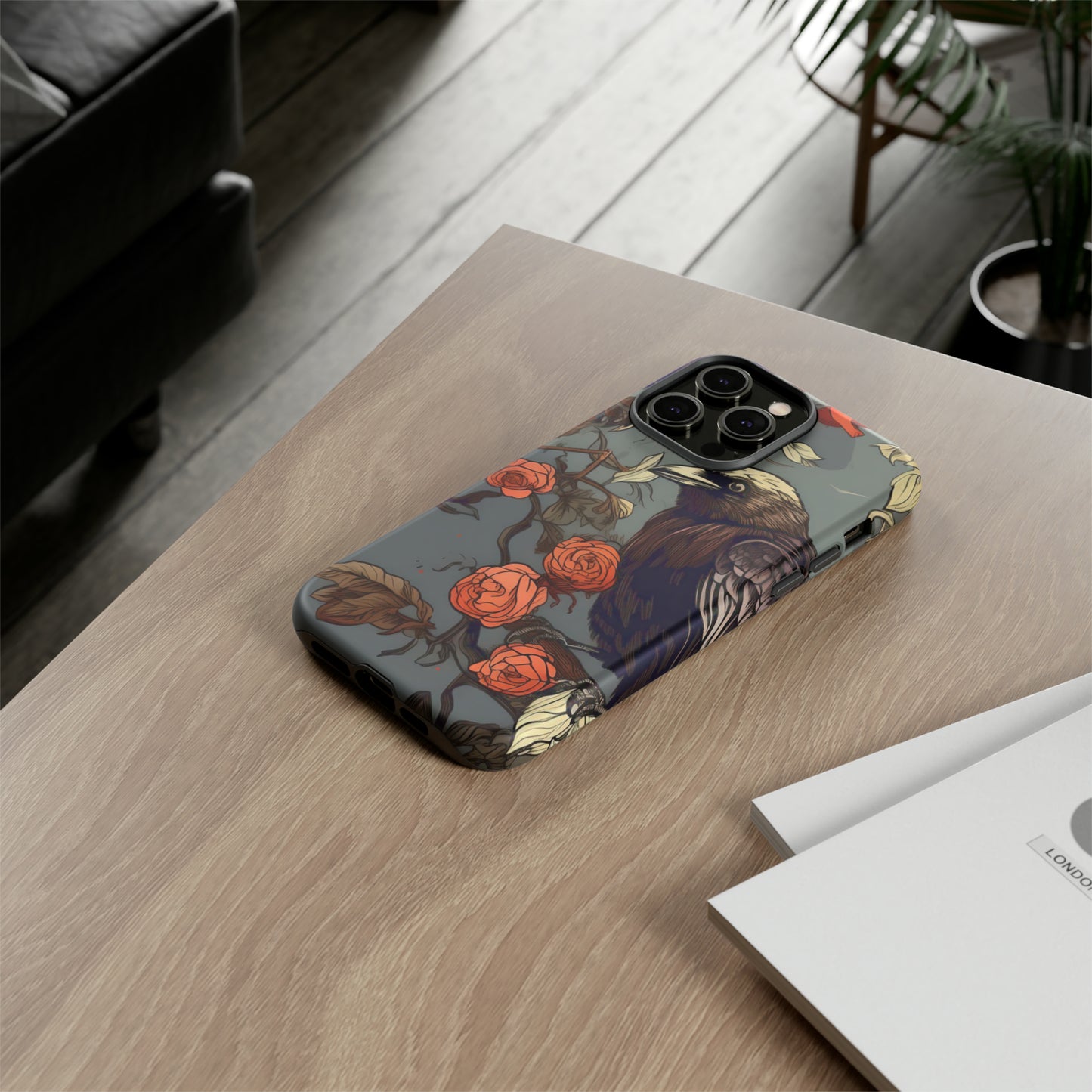 Raven's Floral Reverie Protective Phone Tough Cases