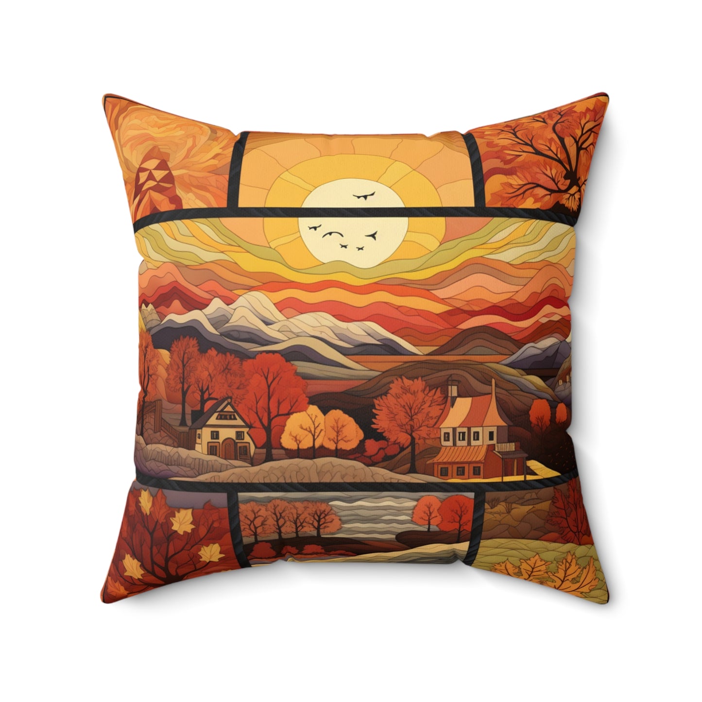 Autumn Scenic Accent Throw Pillow