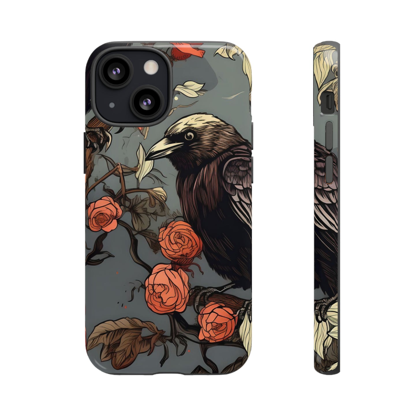 Raven's Floral Reverie Protective Phone Tough Cases