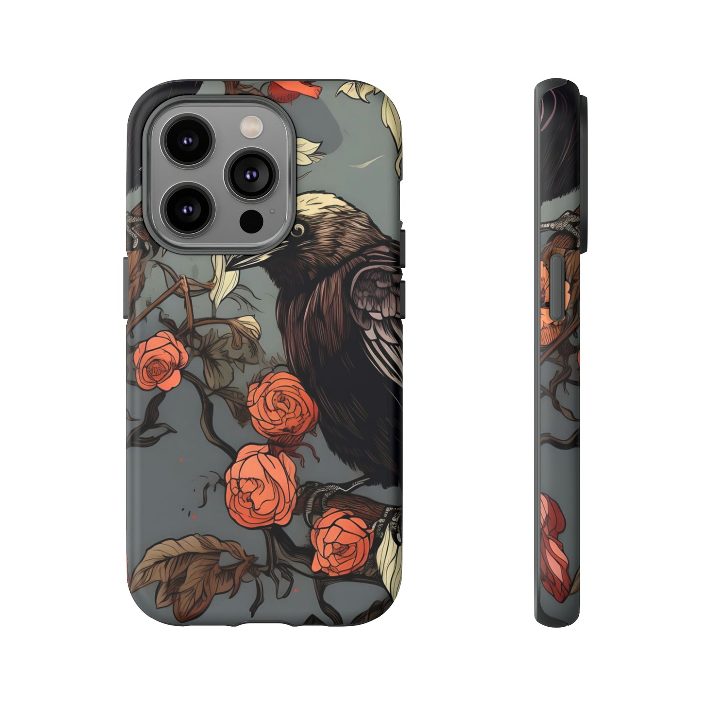 Raven's Floral Reverie Protective Phone Tough Cases