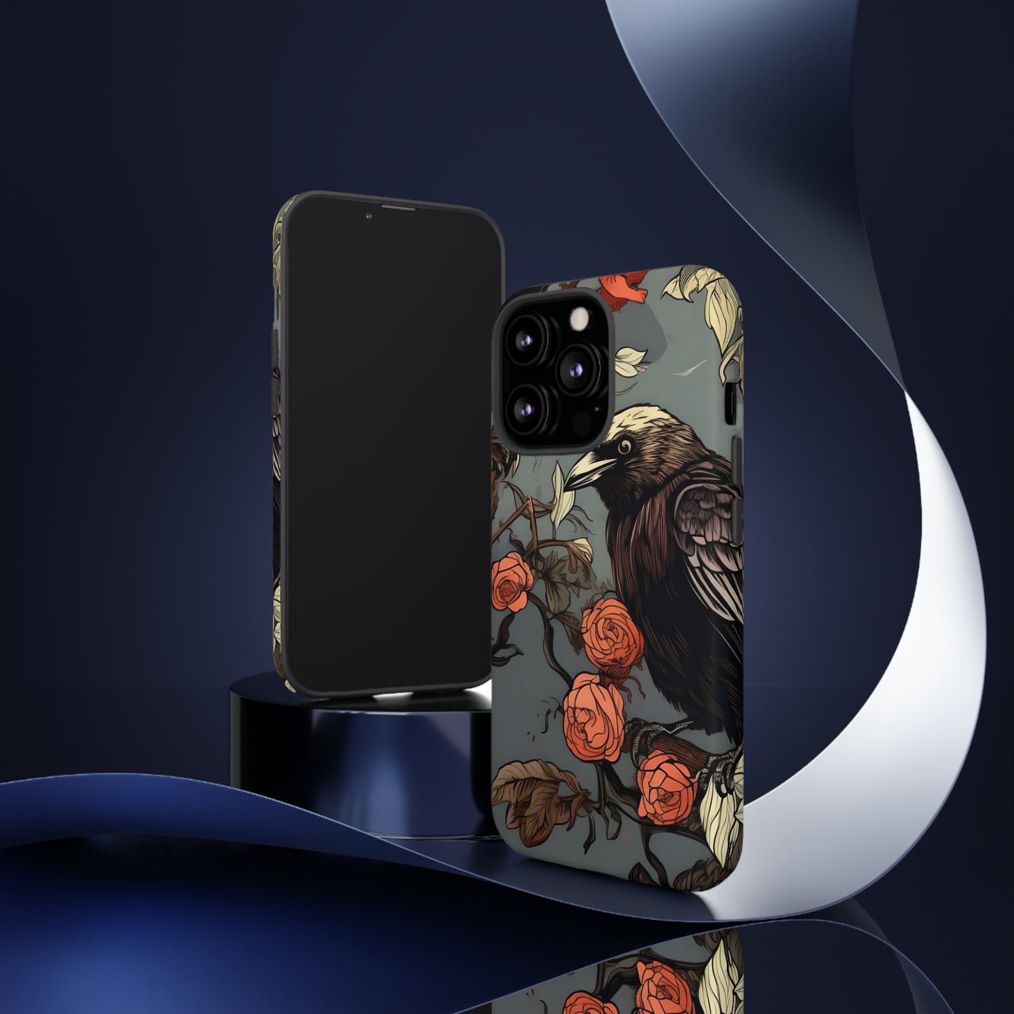 Raven's Floral Reverie Protective Phone Tough Cases