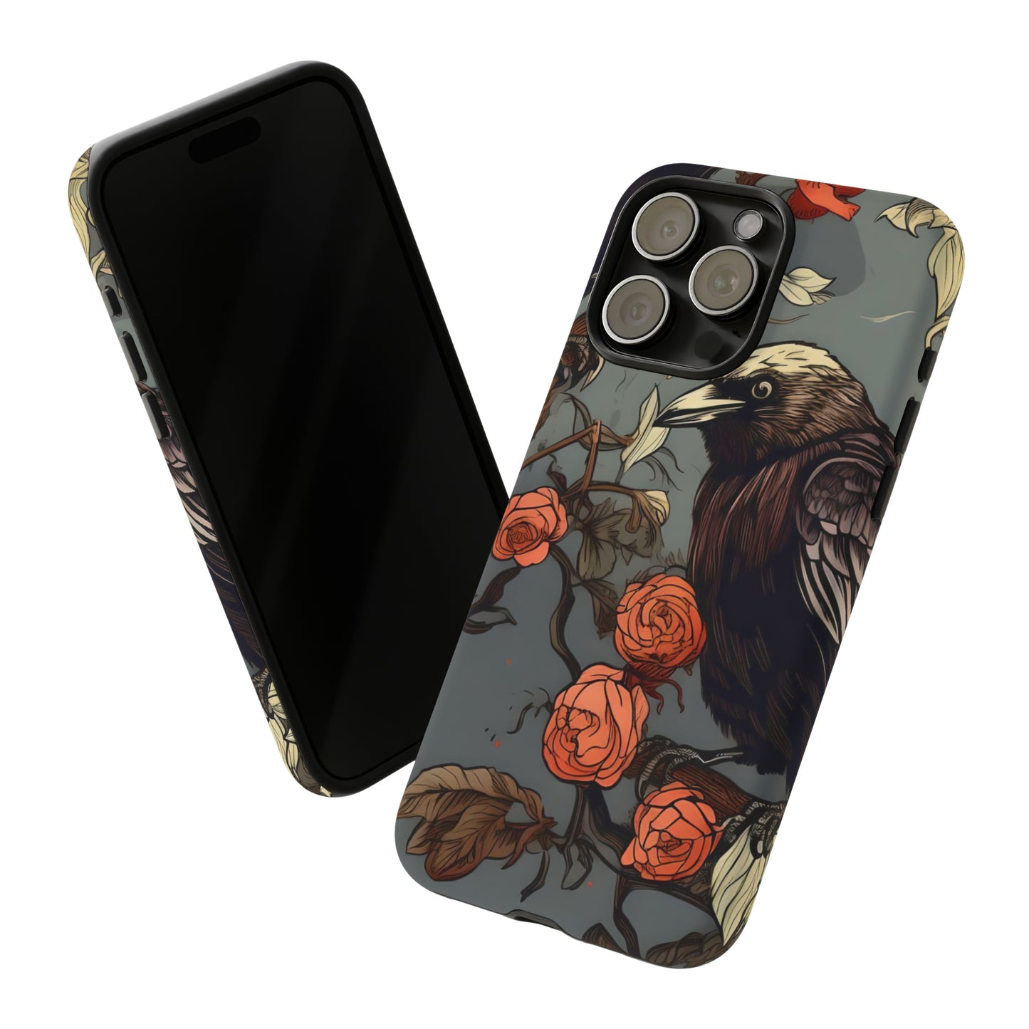 Raven's Floral Reverie Protective Phone Tough Cases