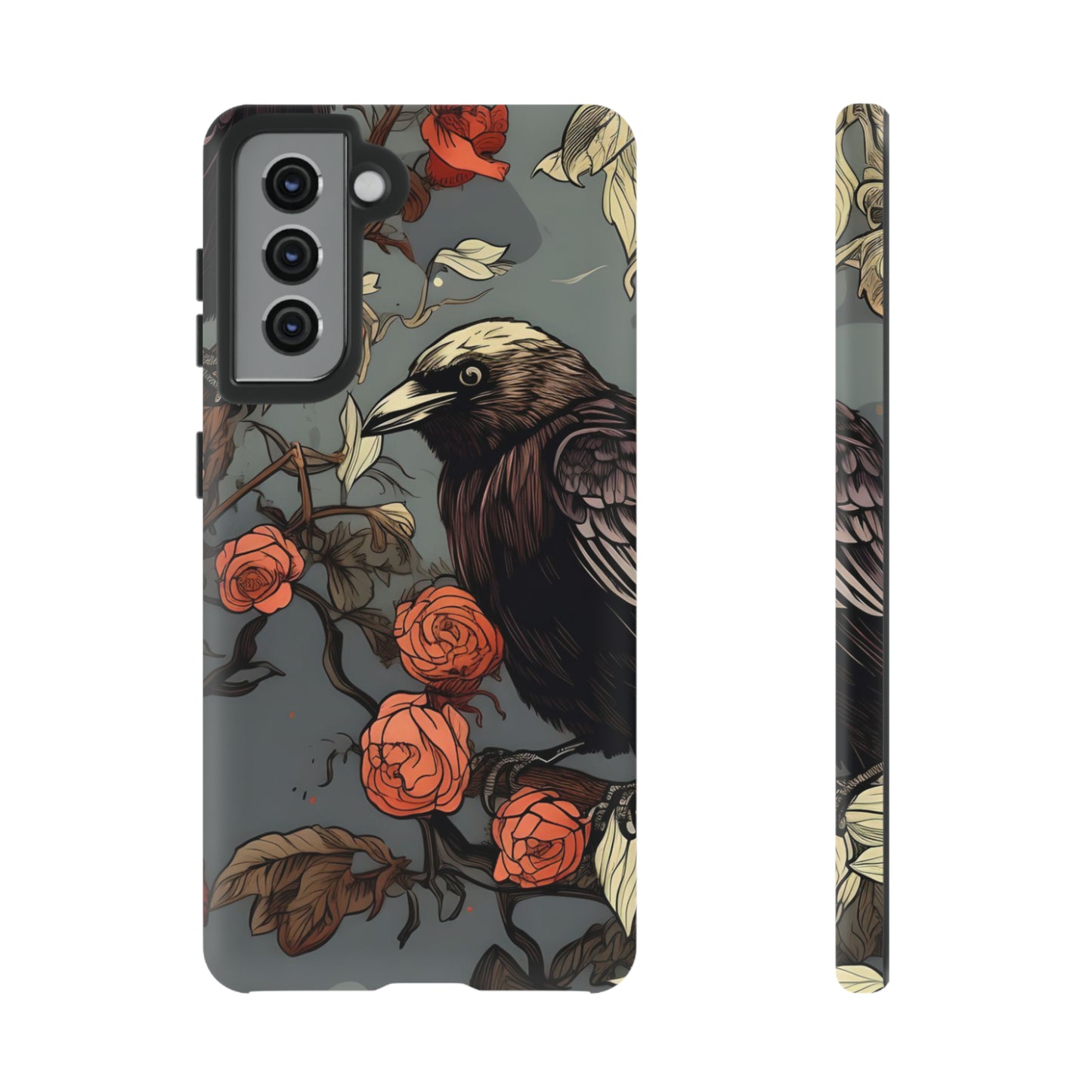 Raven's Floral Reverie Protective Phone Tough Cases