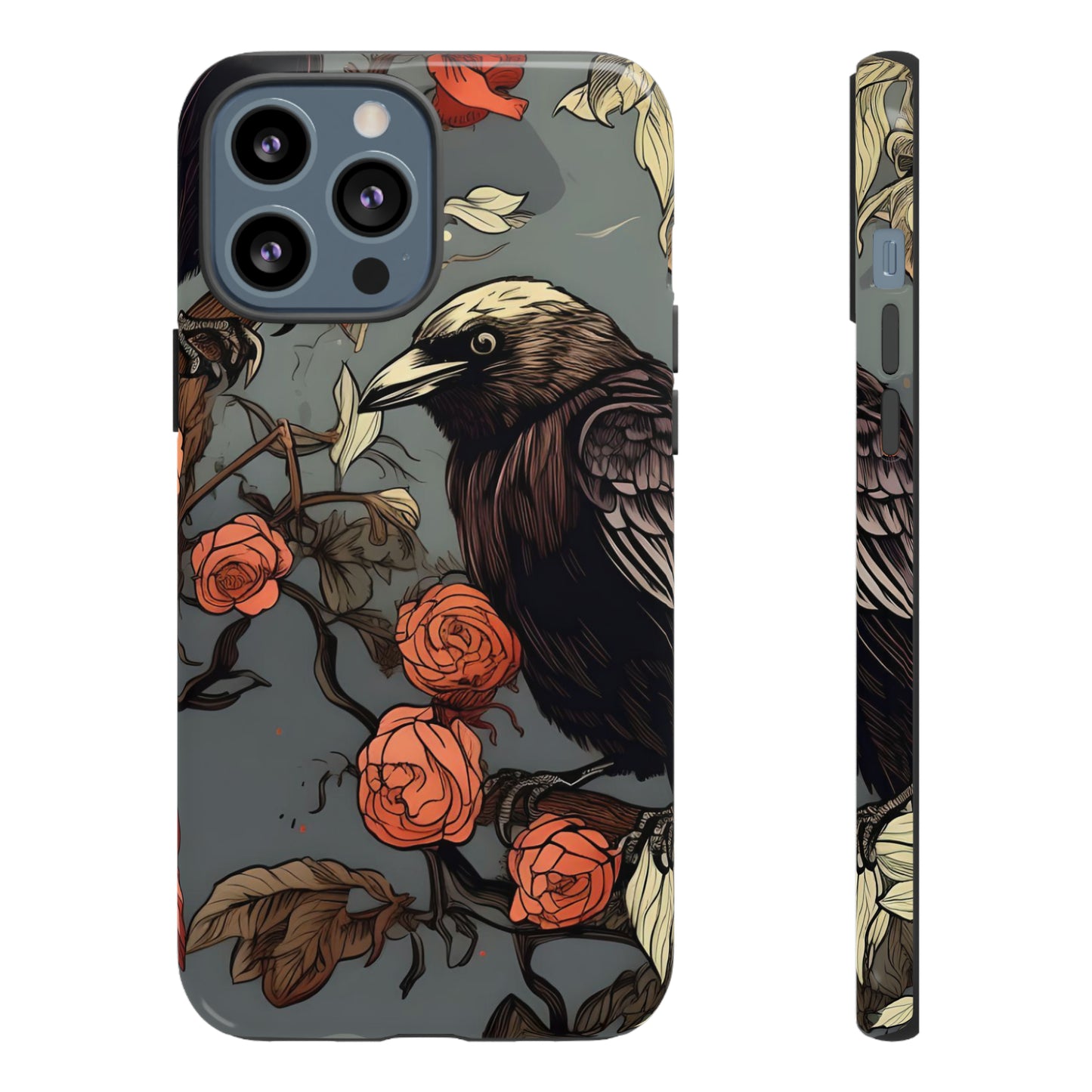 Raven's Floral Reverie Protective Phone Tough Cases