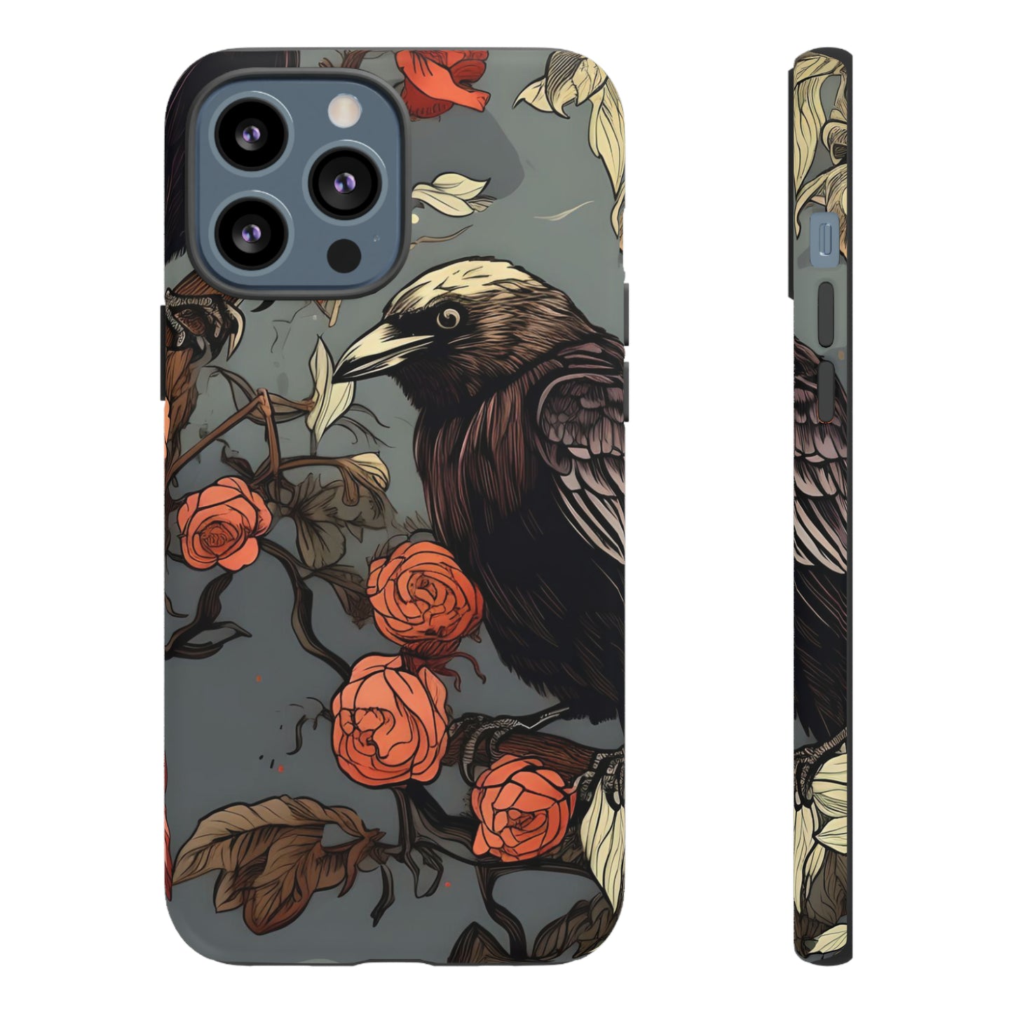 Raven's Floral Reverie Protective Phone Tough Cases