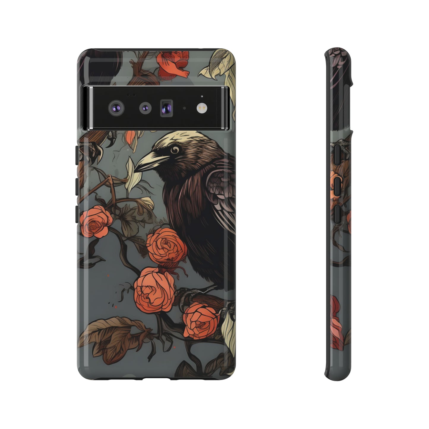 Raven's Floral Reverie Protective Phone Tough Cases