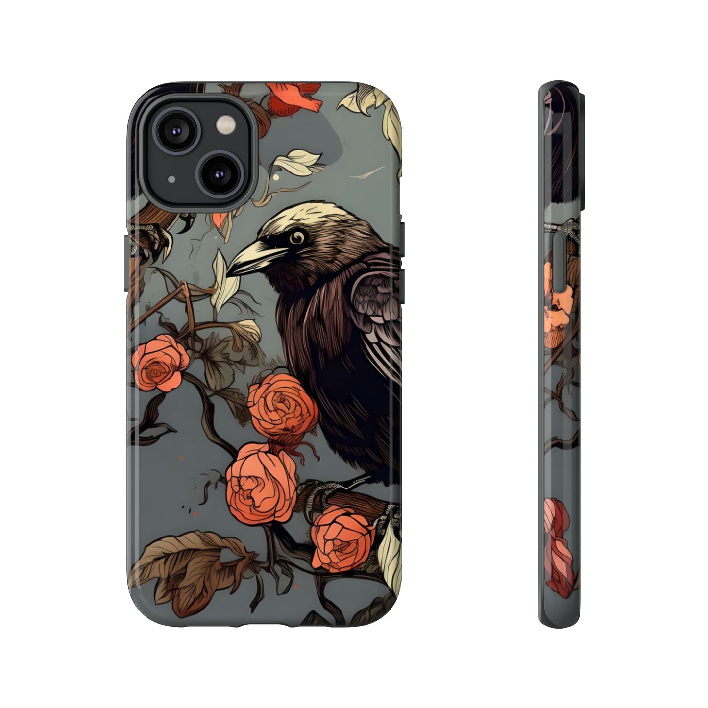 Raven's Floral Reverie Protective Phone Tough Cases