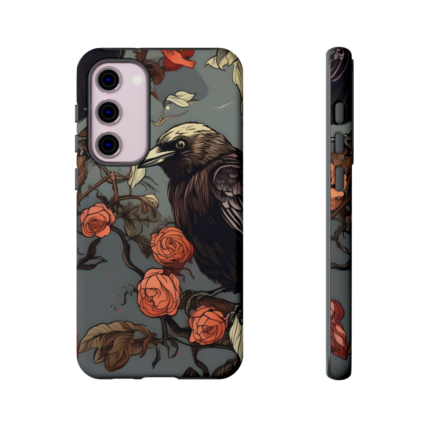 Raven's Floral Reverie Protective Phone Tough Cases