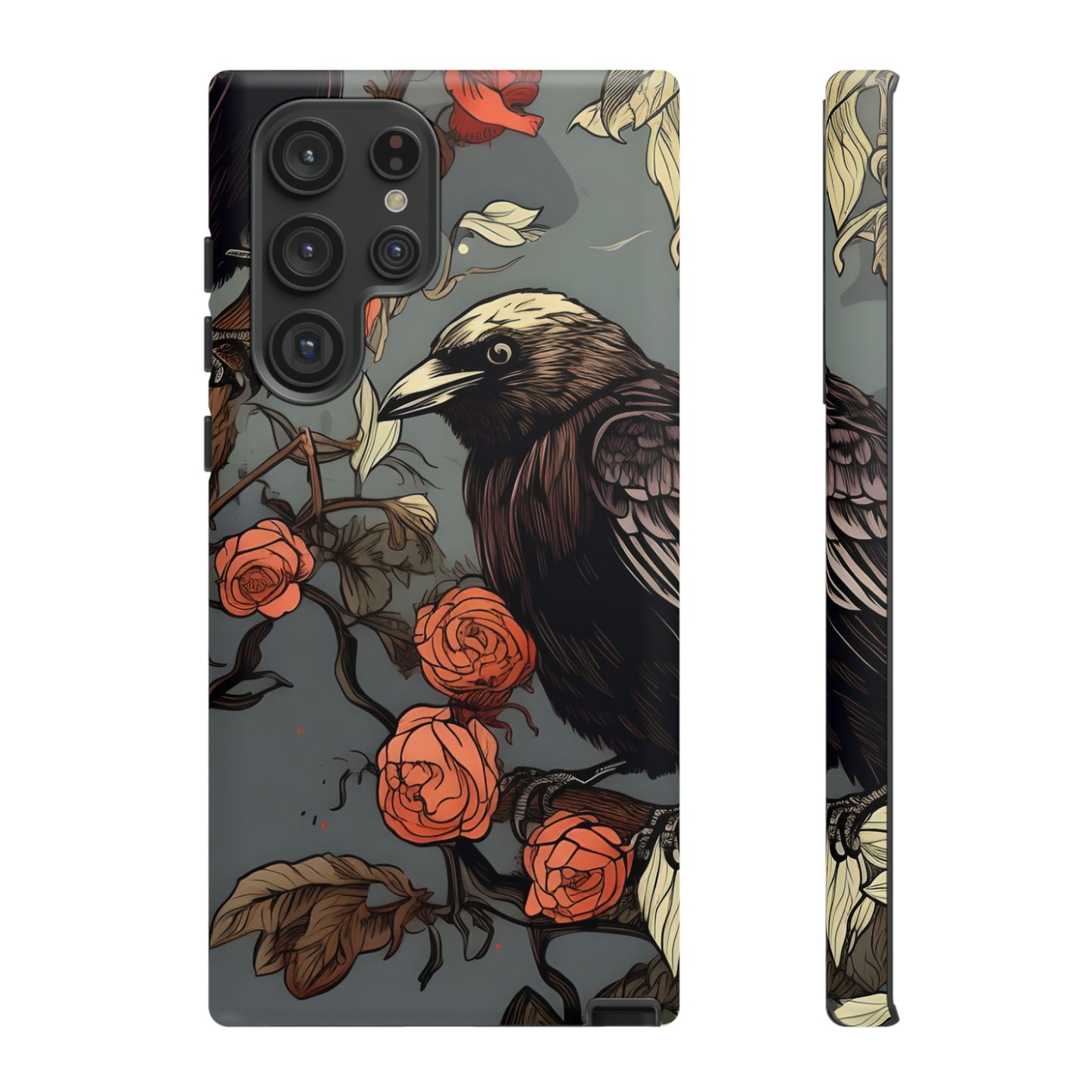 Raven's Floral Reverie Protective Phone Tough Cases