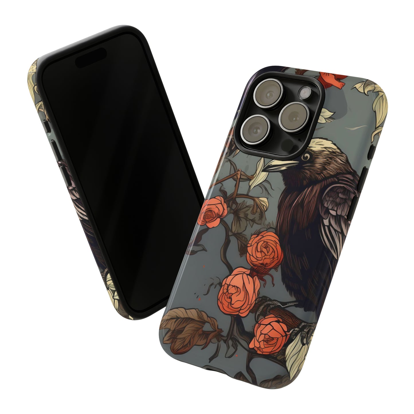 Raven's Floral Reverie Protective Phone Tough Cases