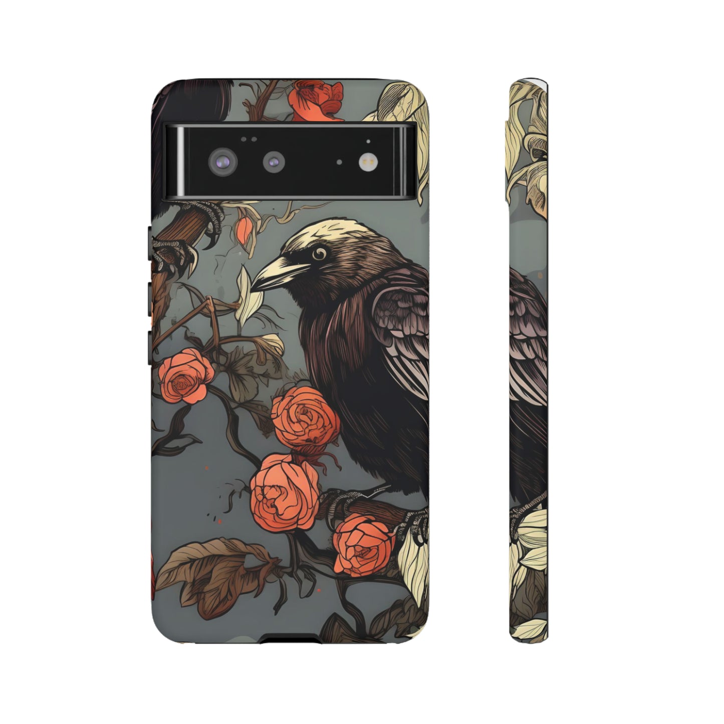 Raven's Floral Reverie Protective Phone Tough Cases