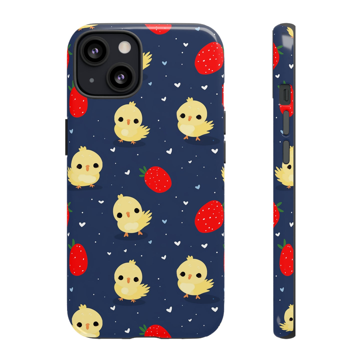 Rugged Baby Chicks Strawberries and Hearts Tough Case