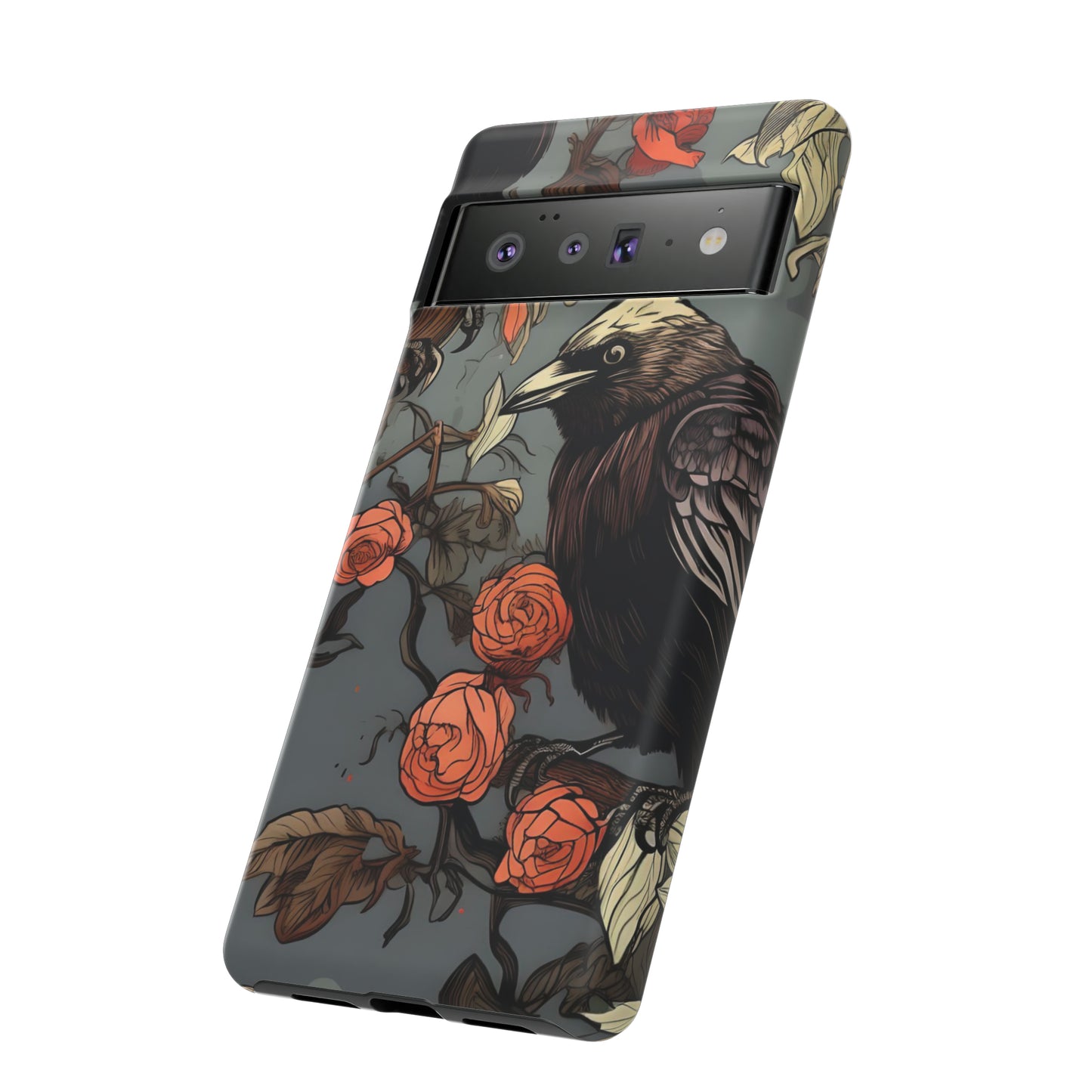 Raven's Floral Reverie Protective Phone Tough Cases