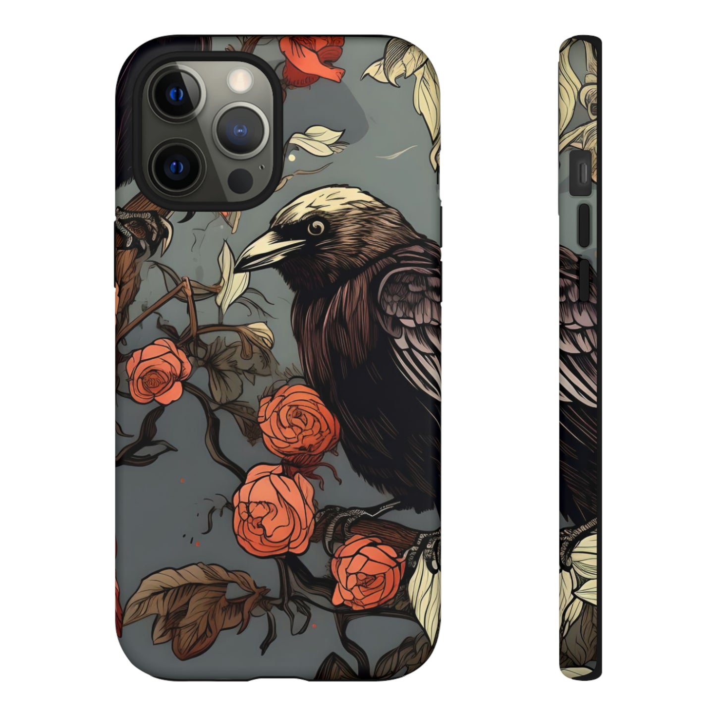 Raven's Floral Reverie Protective Phone Tough Cases