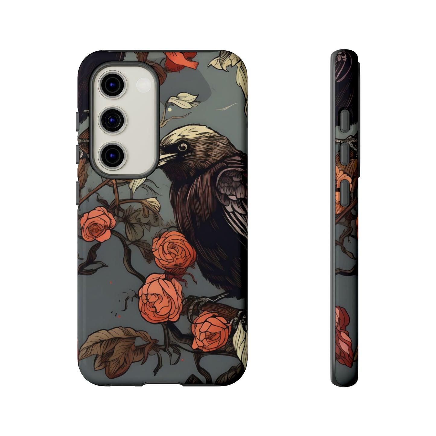 Raven's Floral Reverie Protective Phone Tough Cases