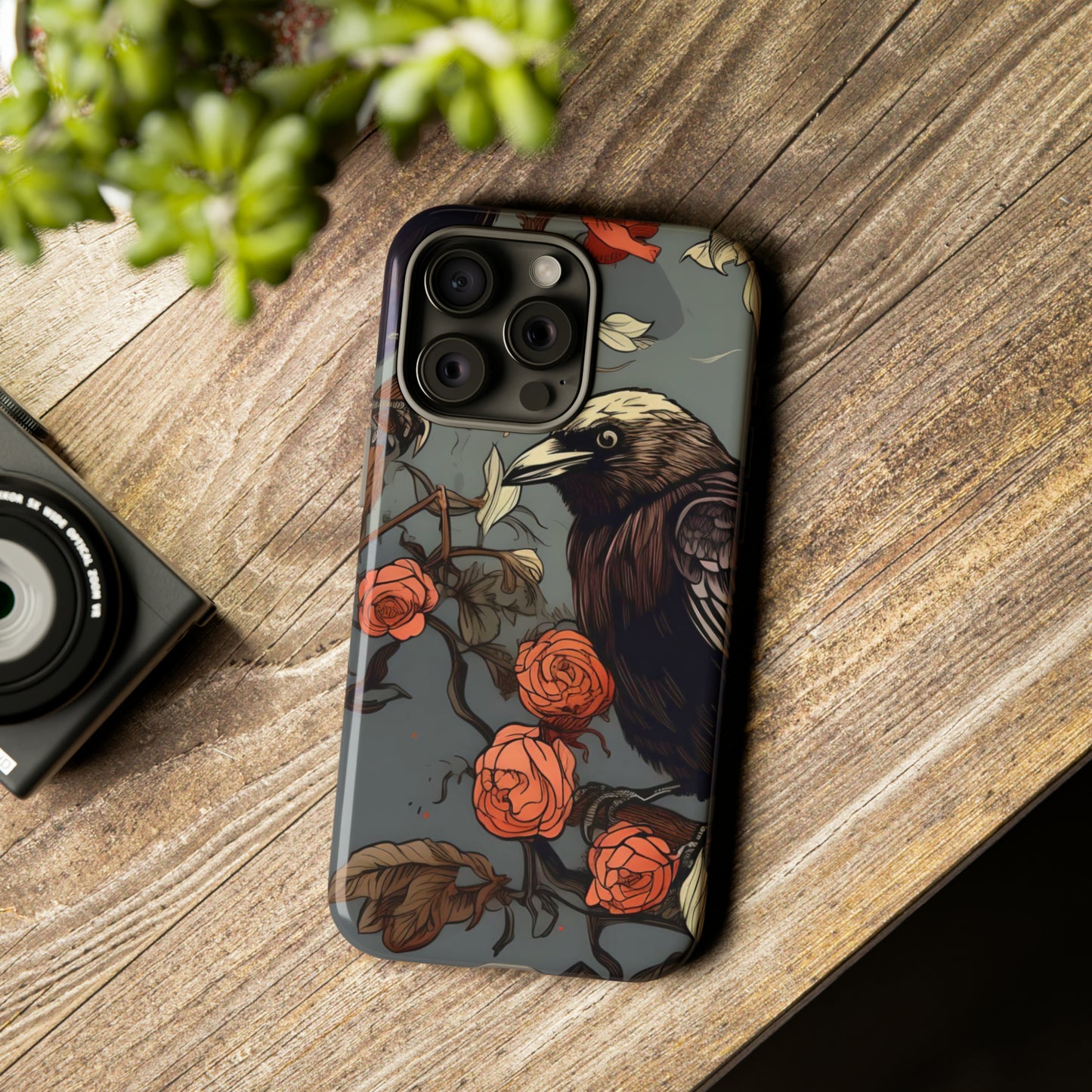 Raven's Floral Reverie Protective Phone Tough Cases