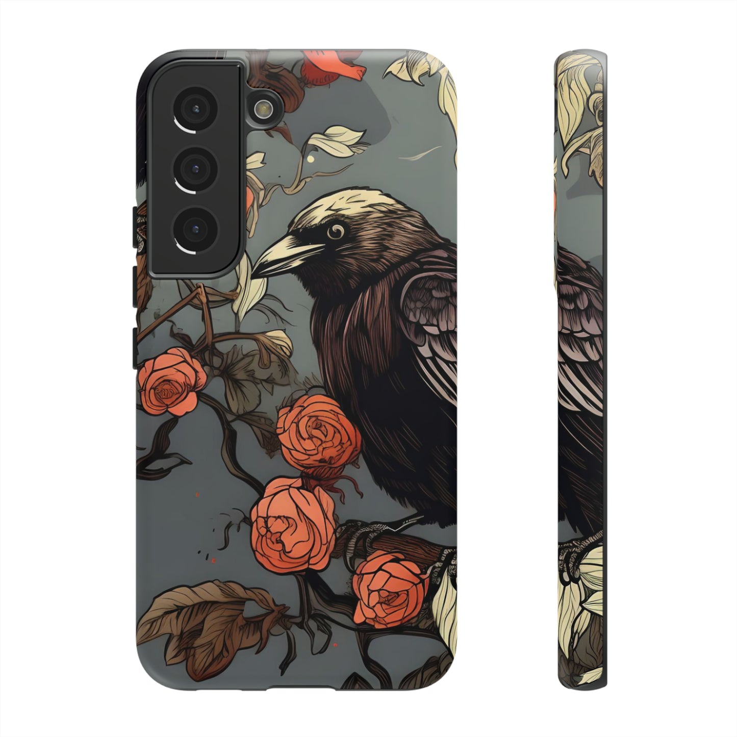 Raven's Floral Reverie Protective Phone Tough Cases