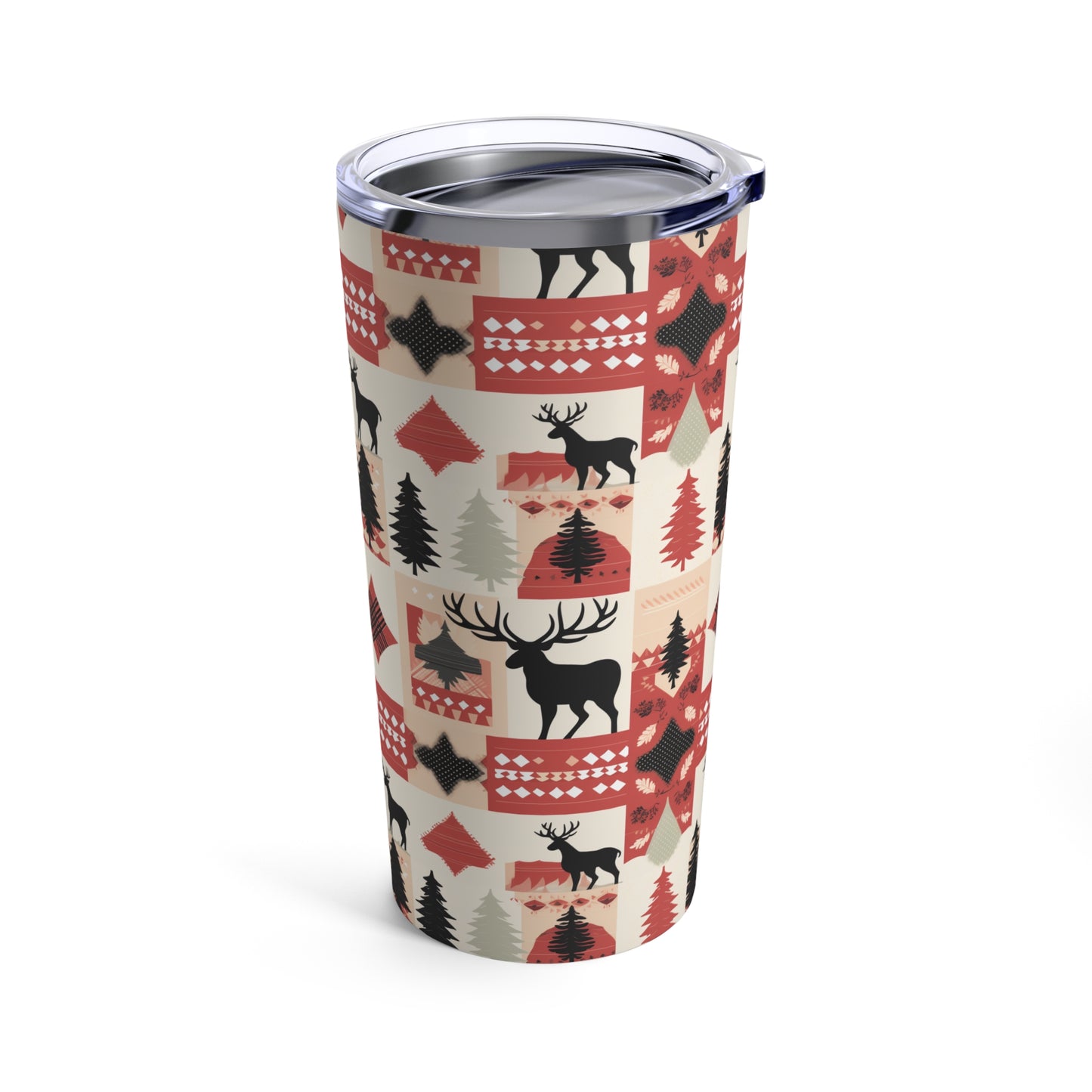 Christmas Moose Silhouette Tumbler 20oz