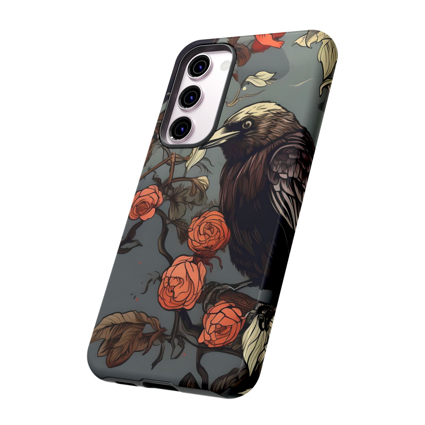 Raven's Floral Reverie Protective Phone Tough Cases