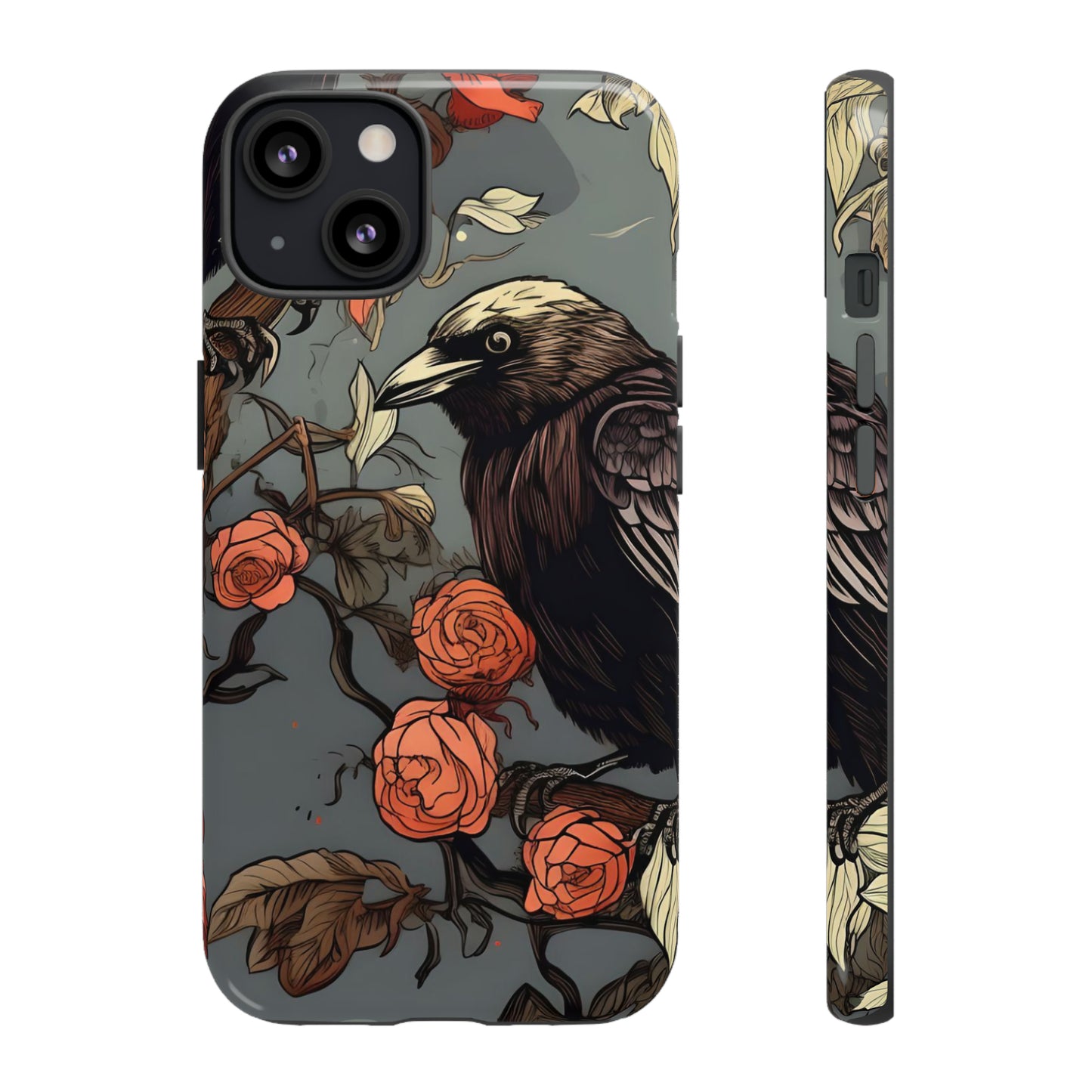 Raven's Floral Reverie Protective Phone Tough Cases