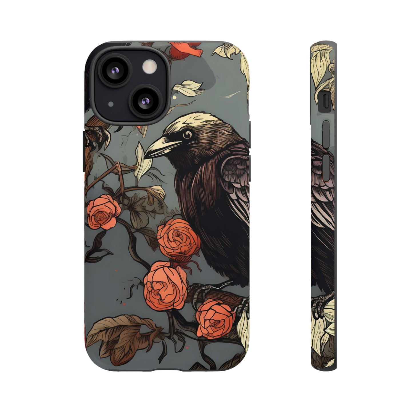 Raven's Floral Reverie Protective Phone Tough Cases