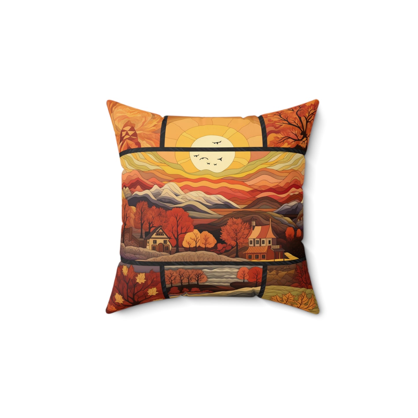 Autumn Scenic Accent Throw Pillow