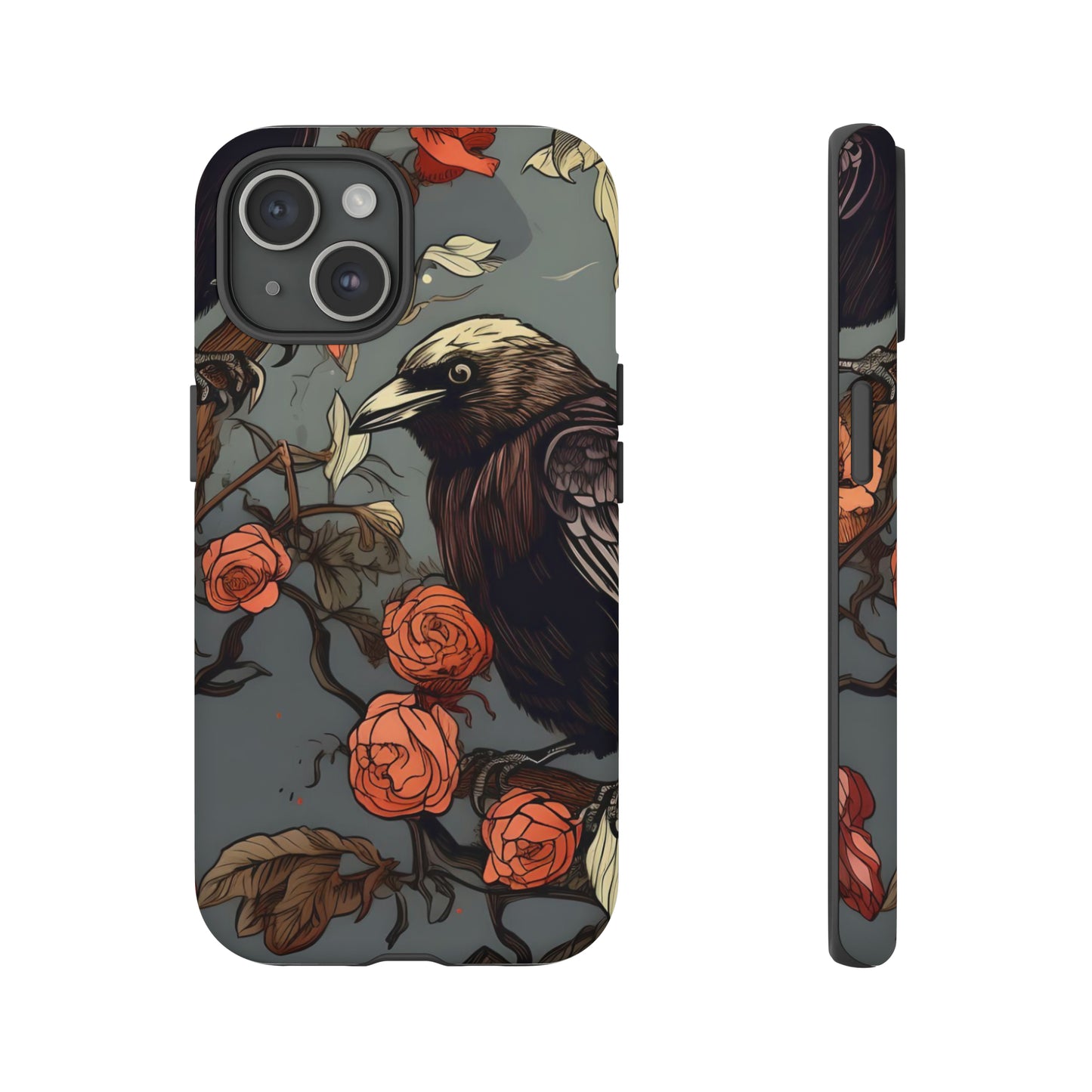 Raven's Floral Reverie Protective Phone Tough Cases