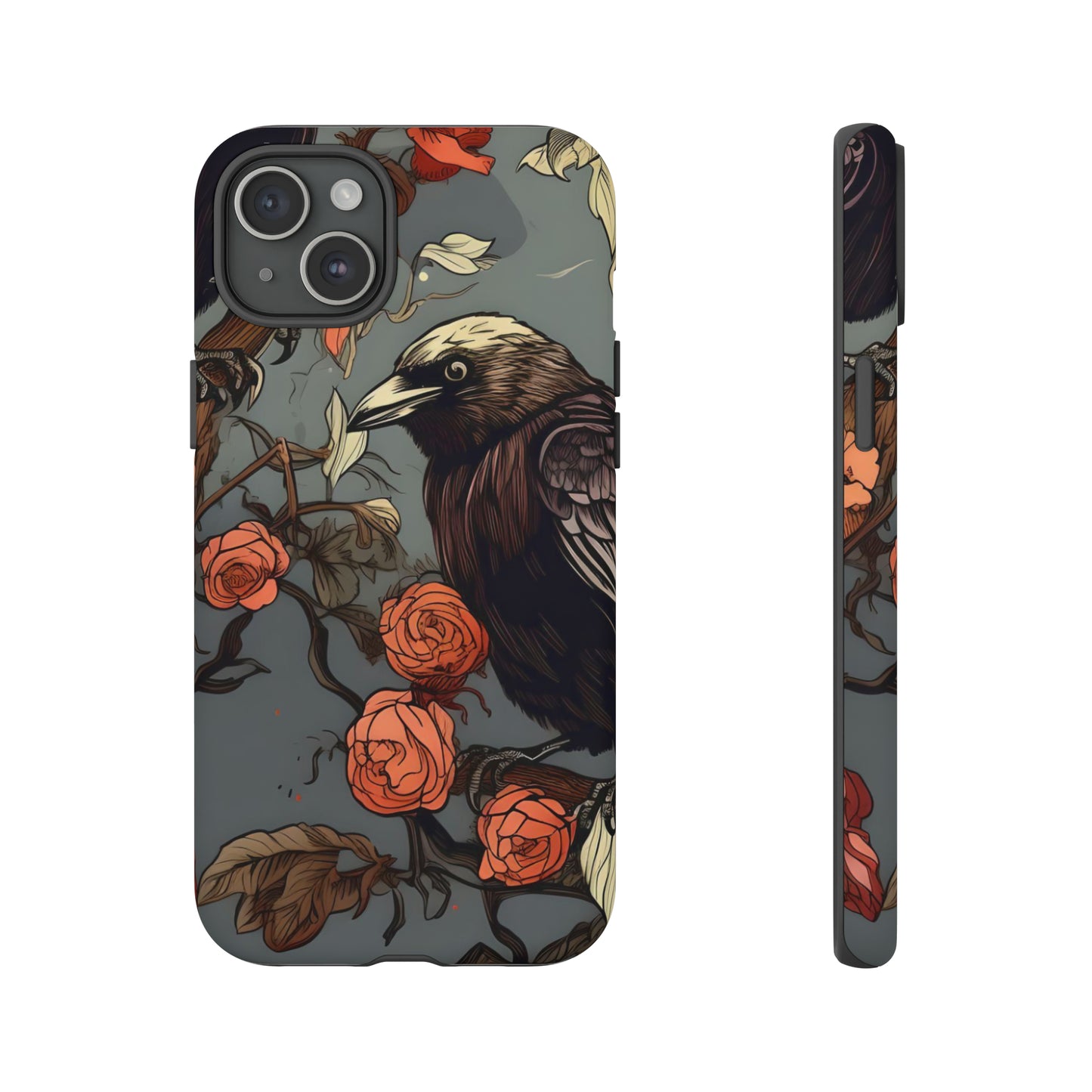 Raven's Floral Reverie Protective Phone Tough Cases