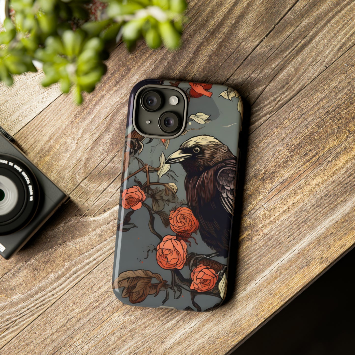 Raven's Floral Reverie Protective Phone Tough Cases