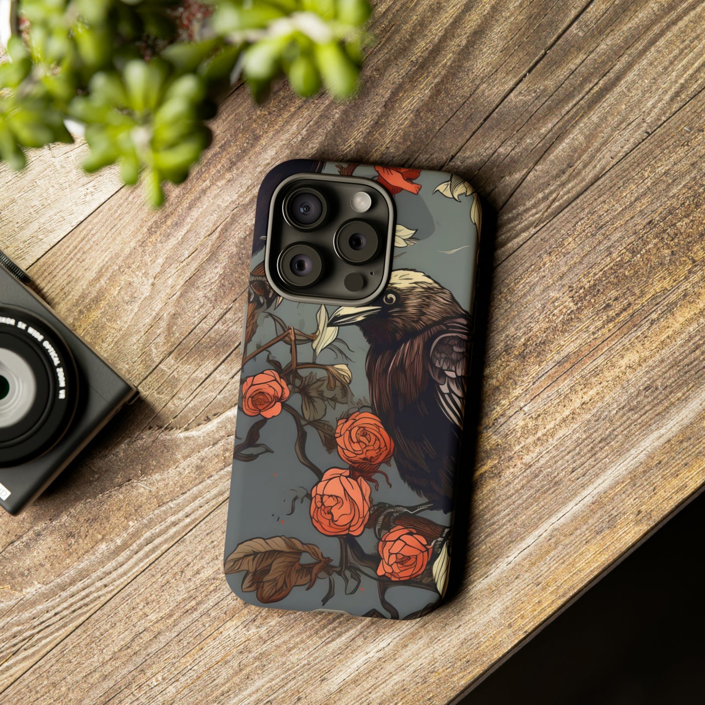 Raven's Floral Reverie Protective Phone Tough Cases