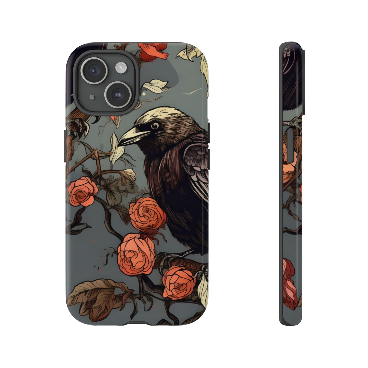 Raven's Floral Reverie Protective Phone Tough Cases