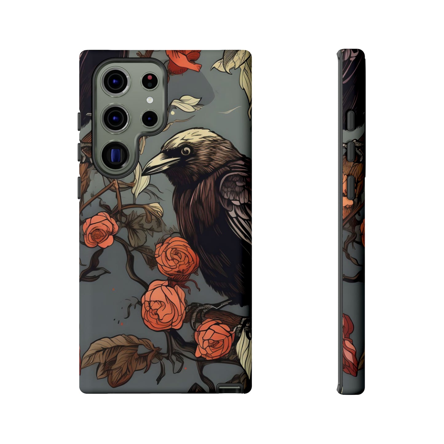 Raven's Floral Reverie Protective Phone Tough Cases