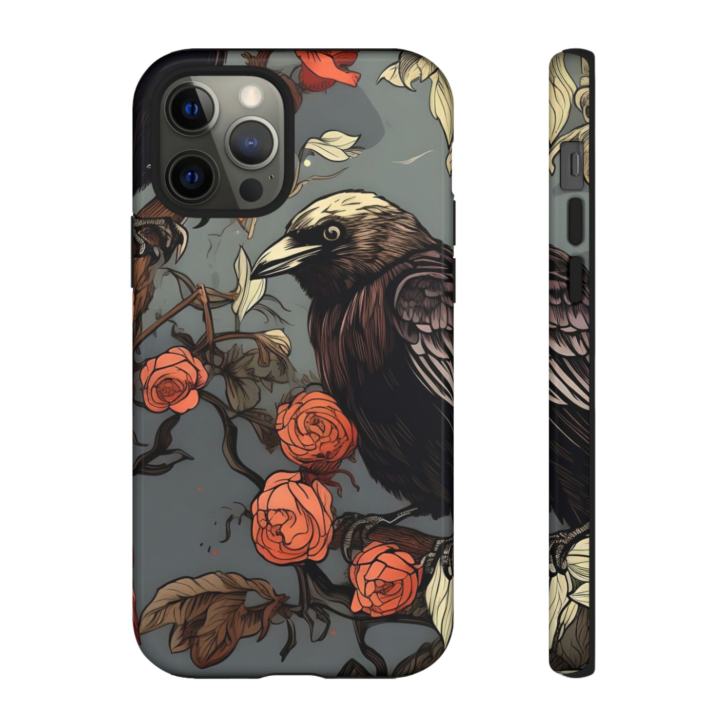 Raven's Floral Reverie Protective Phone Tough Cases