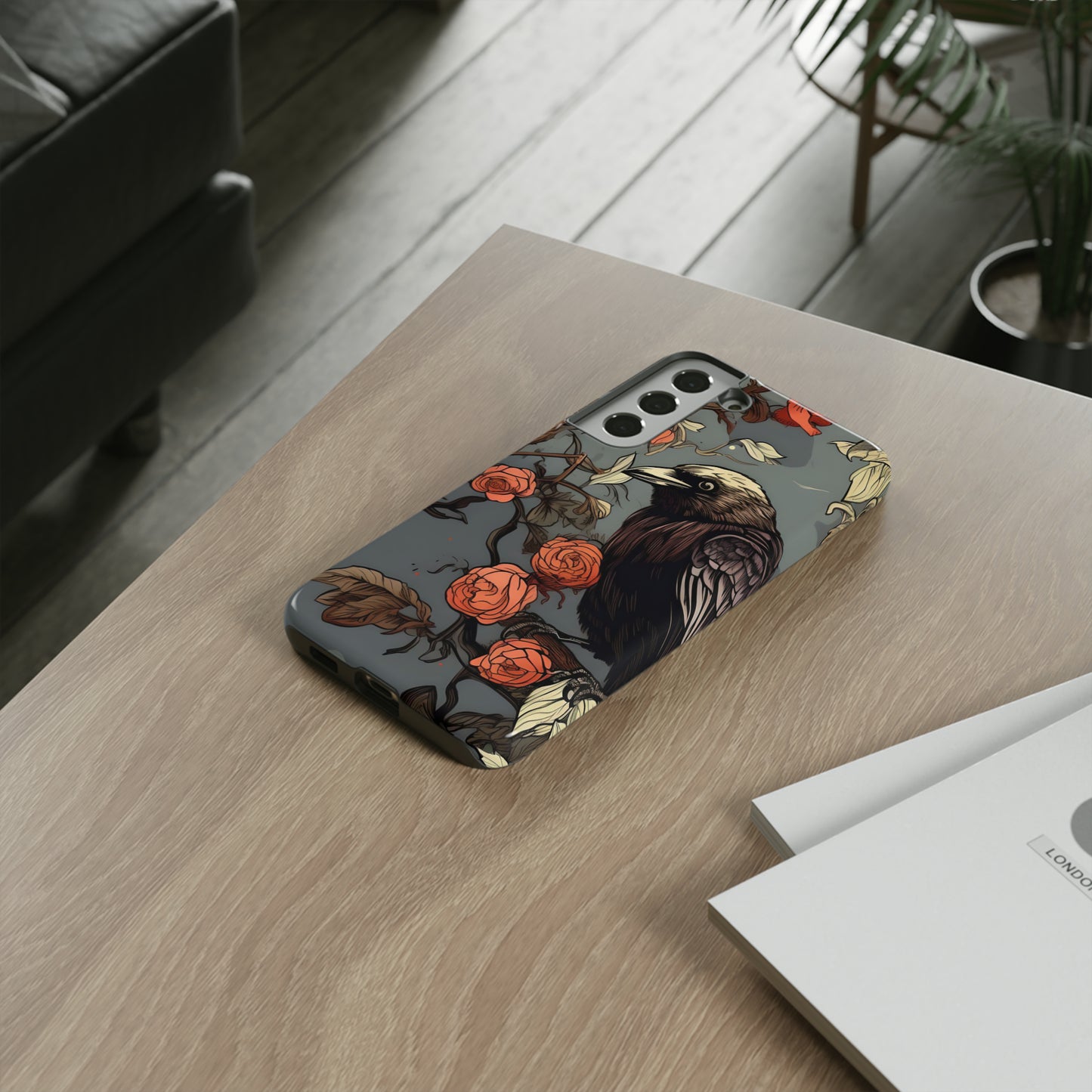 Raven's Floral Reverie Protective Phone Tough Cases