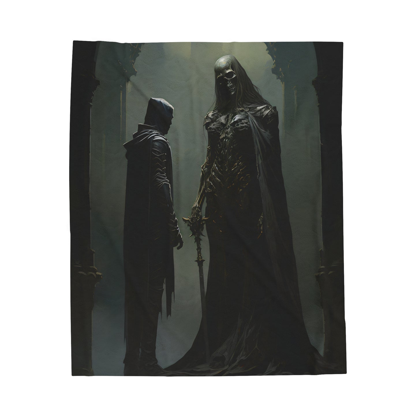 King's Guidance - Gothic Horror Velveteen Plush Blanket