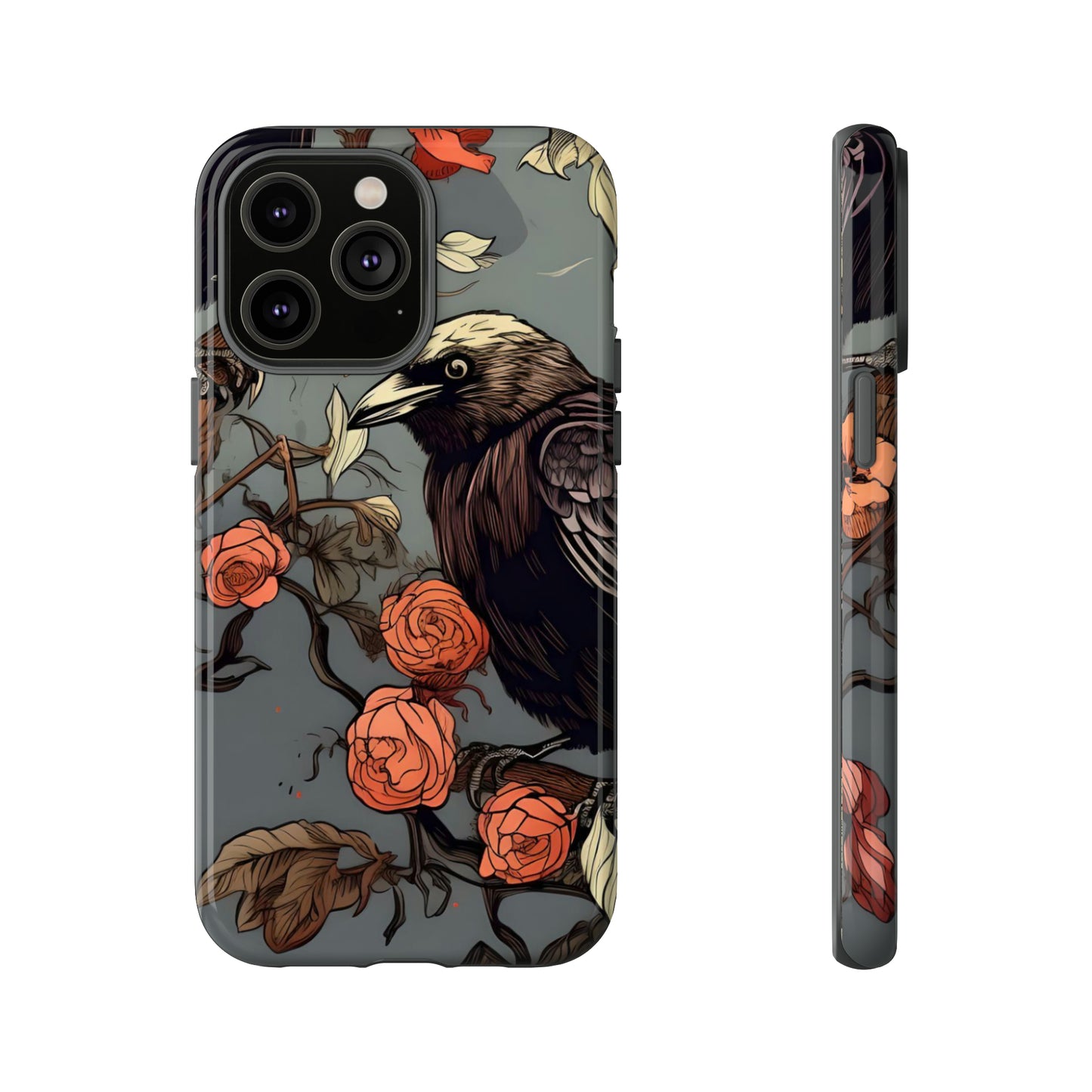 Raven's Floral Reverie Protective Phone Tough Cases