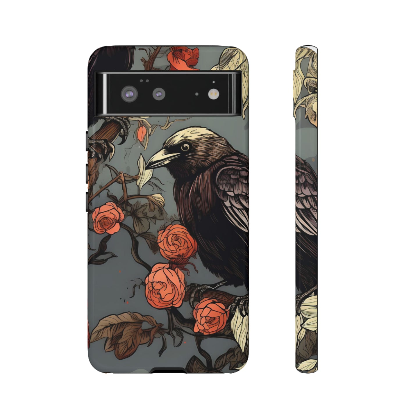 Raven's Floral Reverie Protective Phone Tough Cases