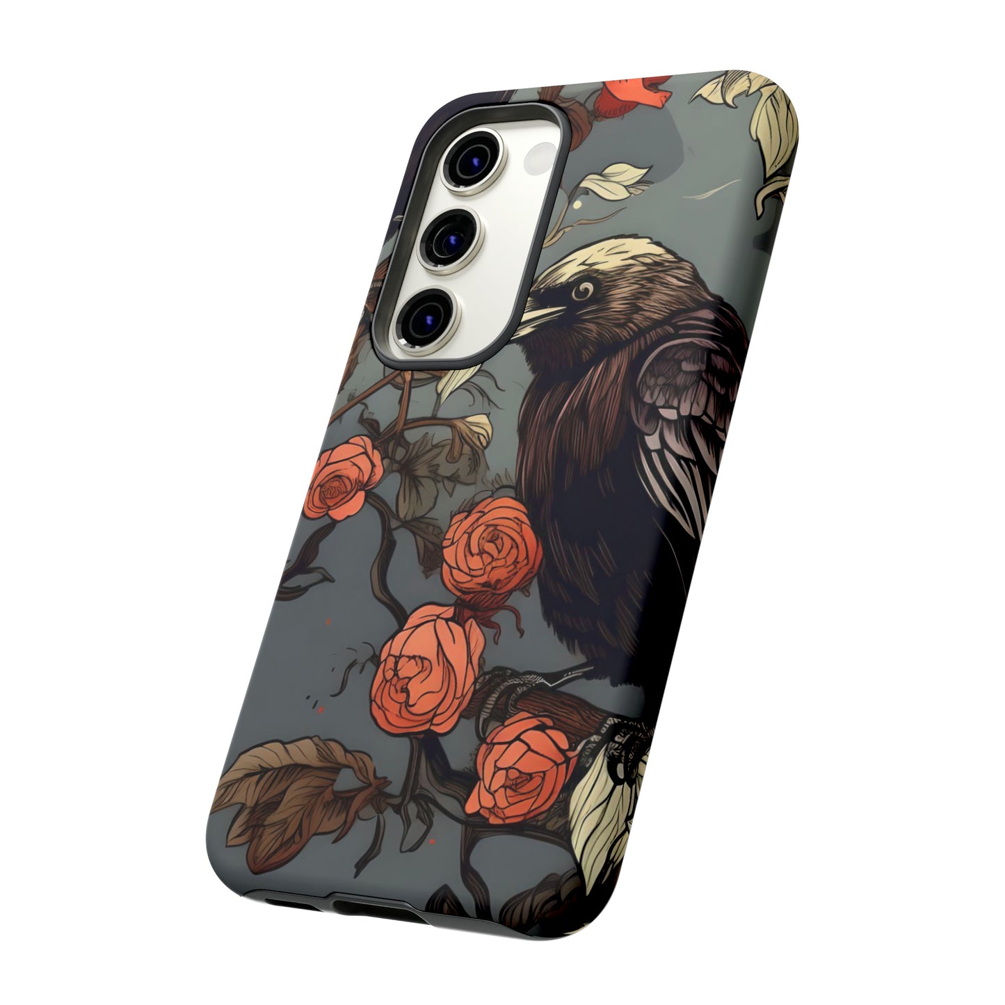 Raven's Floral Reverie Protective Phone Tough Cases