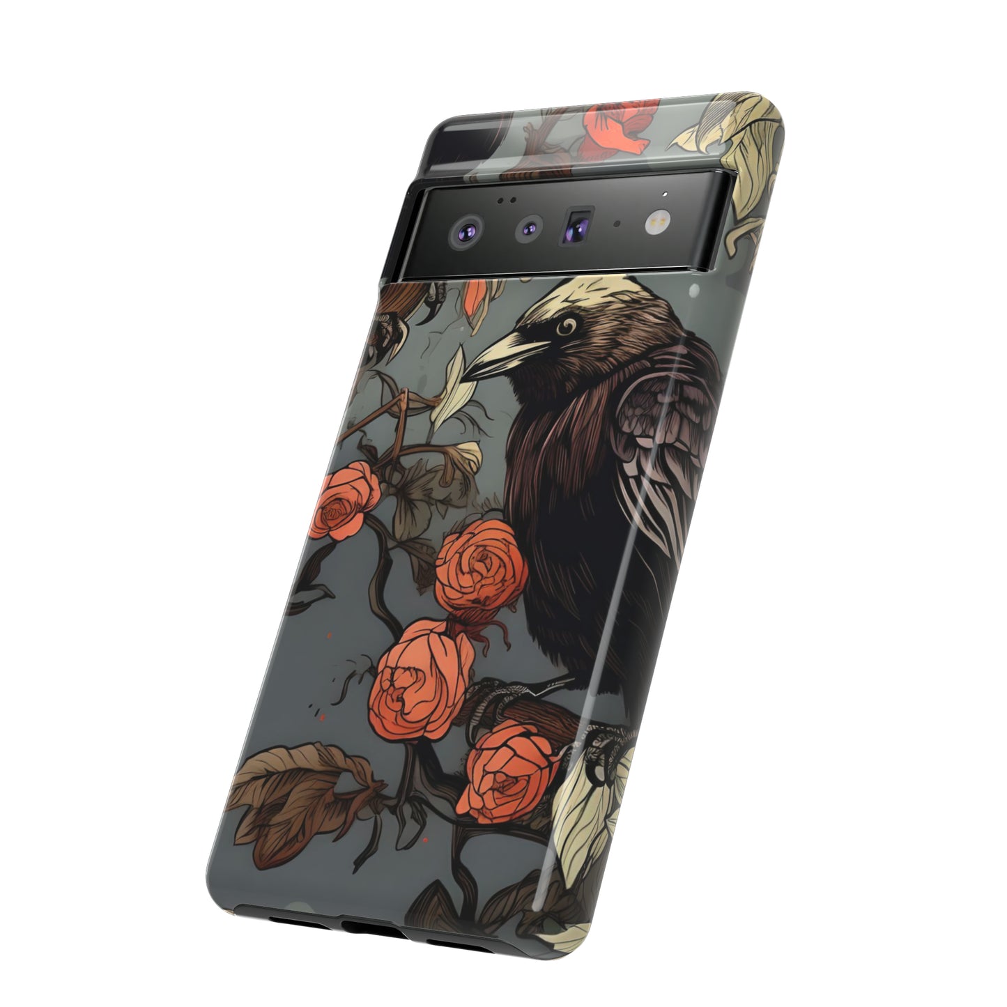 Raven's Floral Reverie Protective Phone Tough Cases