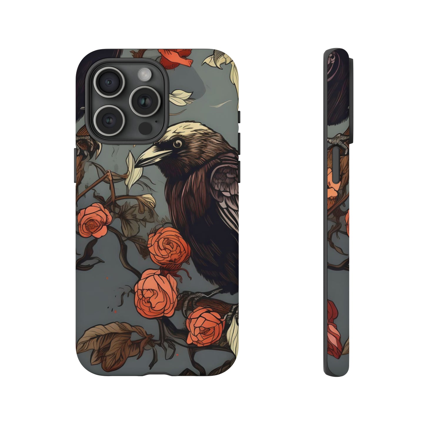 Raven's Floral Reverie Protective Phone Tough Cases