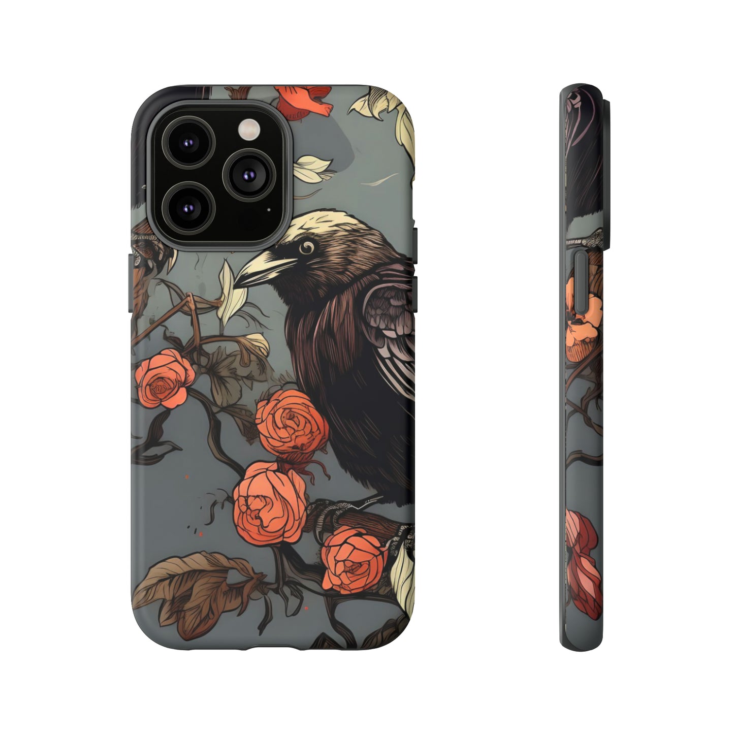 Raven's Floral Reverie Protective Phone Tough Cases