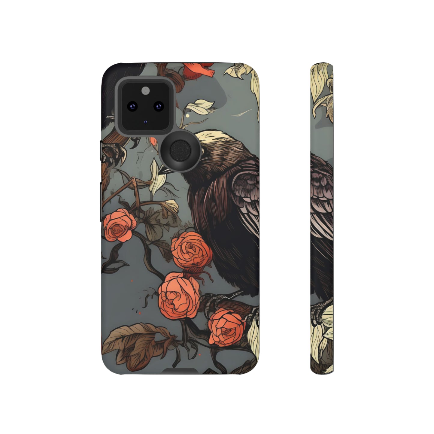 Raven's Floral Reverie Protective Phone Tough Cases