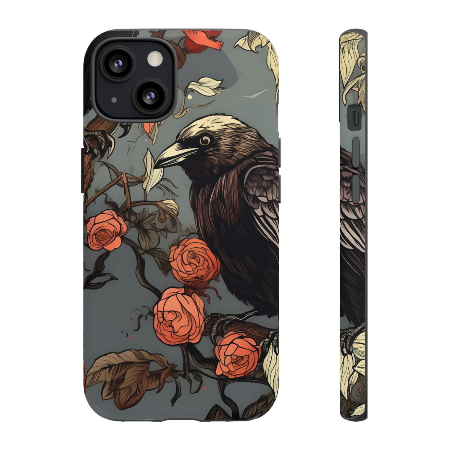 Raven's Floral Reverie Protective Phone Tough Cases