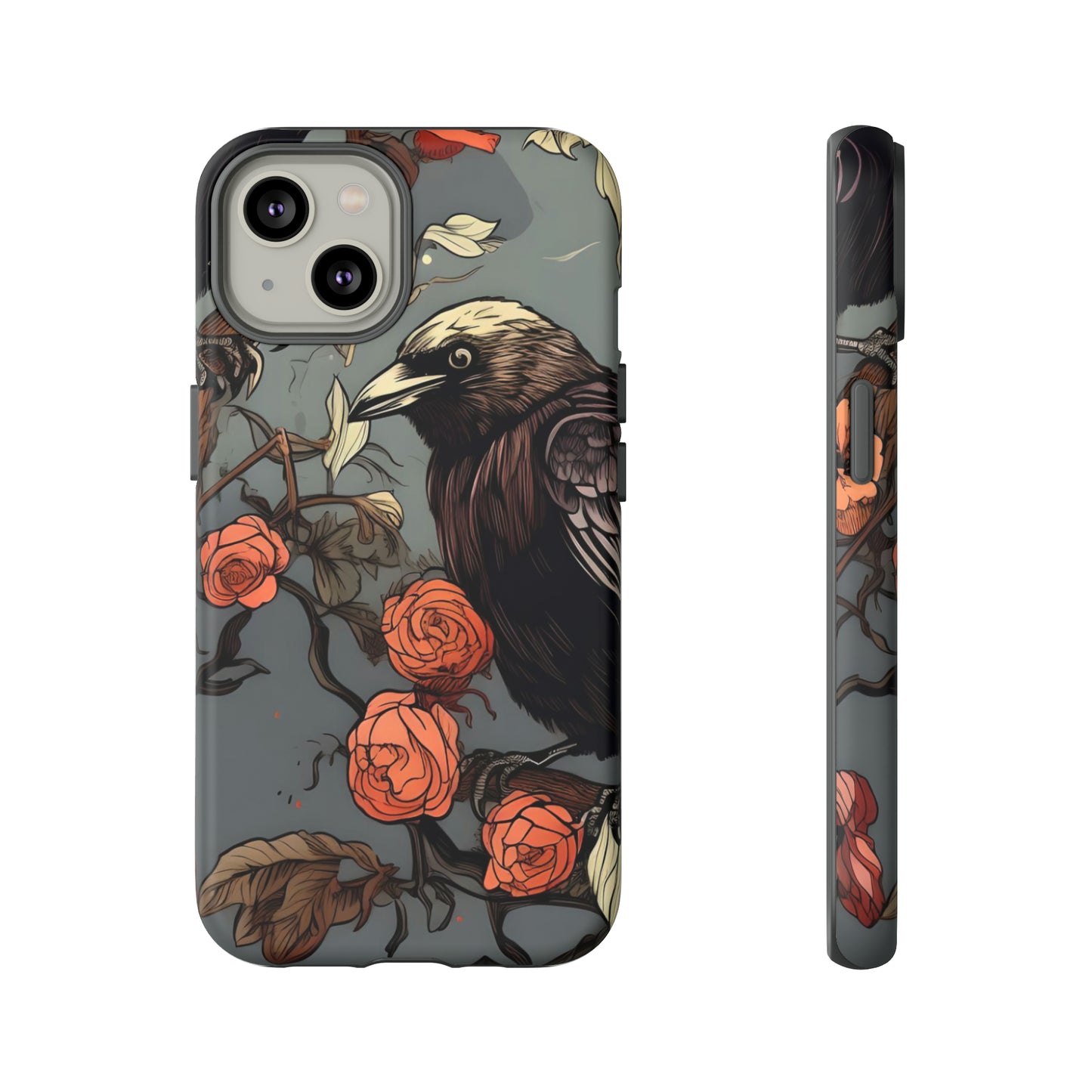 Raven's Floral Reverie Protective Phone Tough Cases