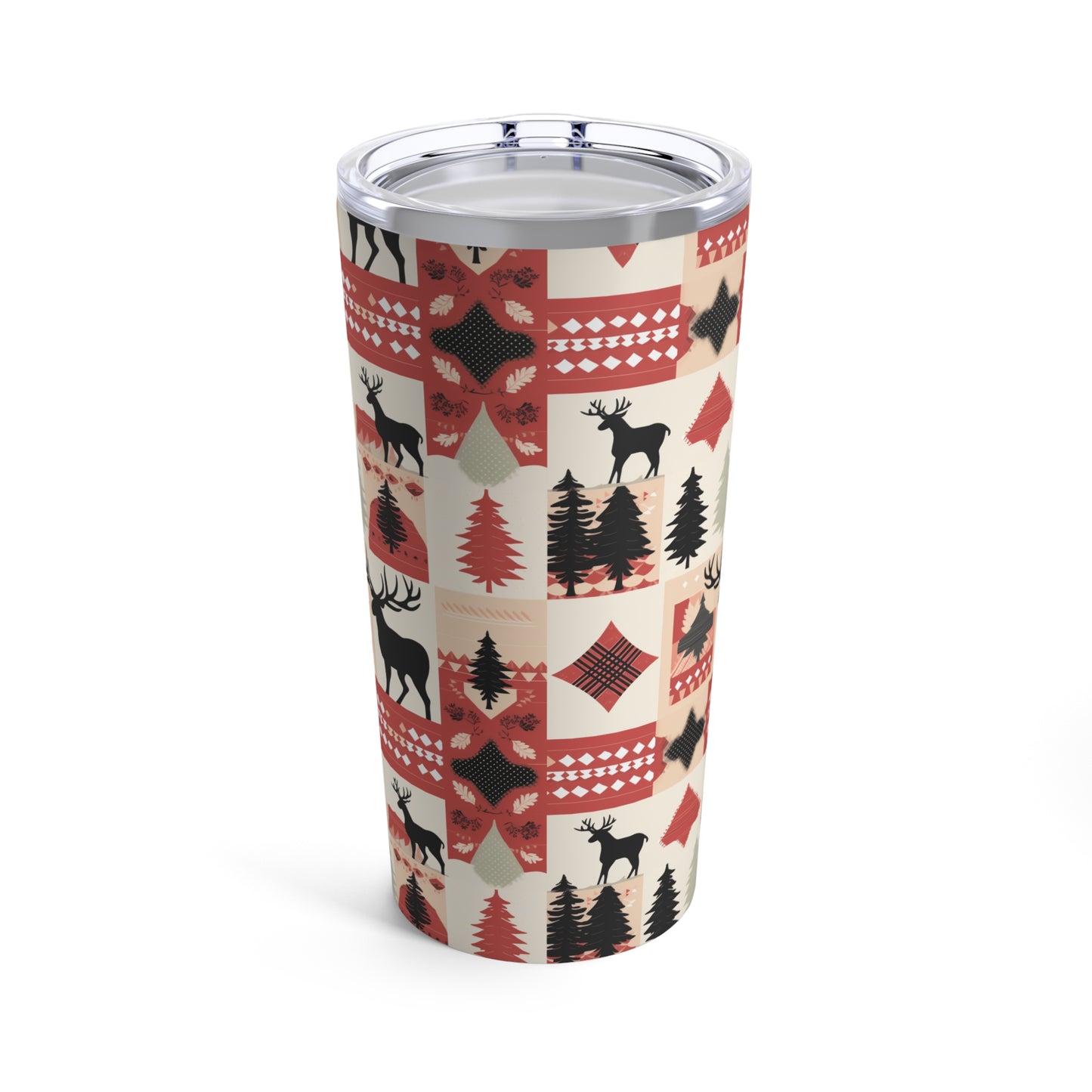 Christmas Moose Silhouette Tumbler 20oz