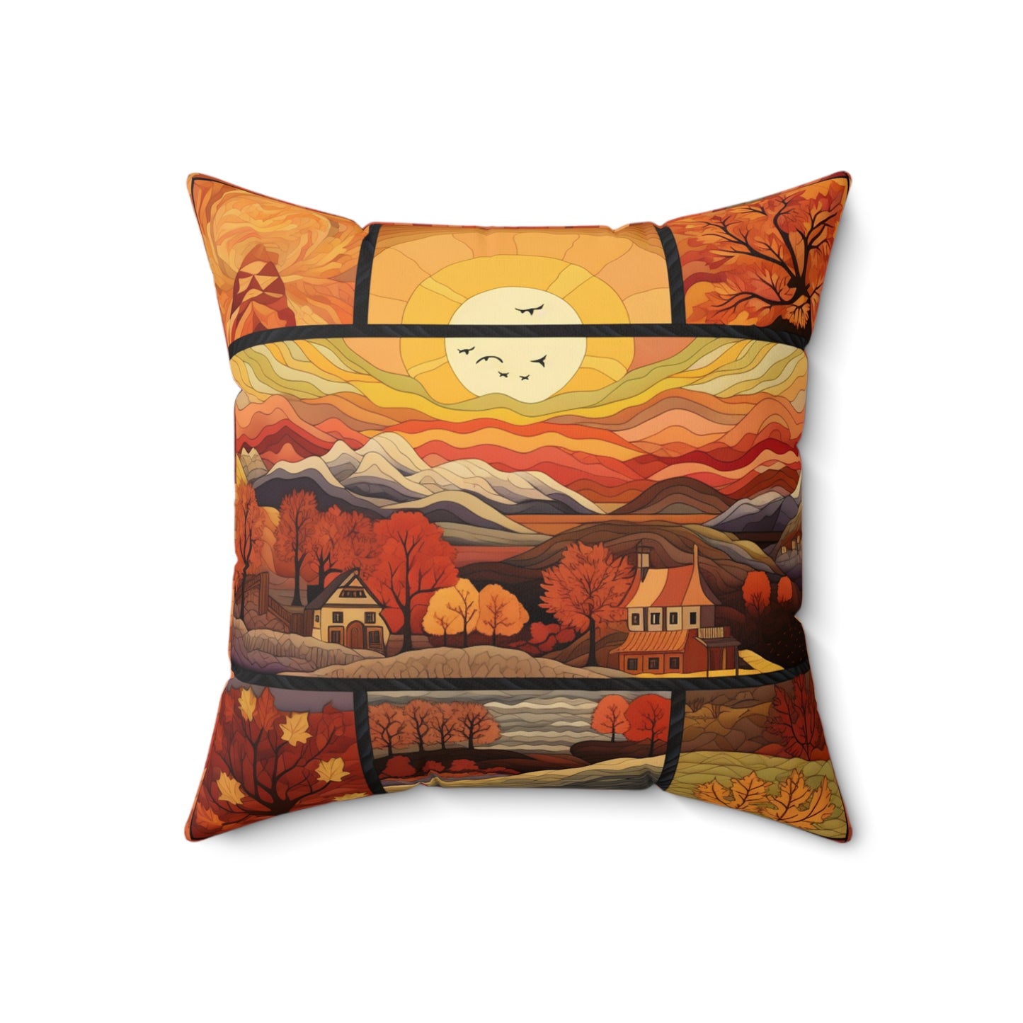 Autumn Scenic Accent Throw Pillow